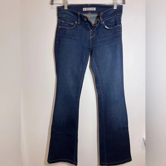 J BRAND dark wash boot cut jeans low rise Size 26 - Picture 2 of 9